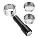 Porte - filtre sans fond de 51 mm avec 2 paniers filtrants pour porte - filtre nu sans fond pour delonghi ...
