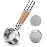 Porte - filtre sans fond - underscore - vinato - 51mm - acier inoxydable - noyer