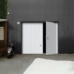 Porte de garage meta sectionnelle basculant premontée avec portillon 200cm x 240cm blanc - finition lisse ... Porte de garage meta sectionnelle basculant premontée avec portillon 200cm x 240cm blanc - finition lisse ...