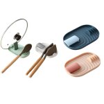 Porte louche multifonctionnel et couvercle pliable anti - goutte pour ustensiles de cuisine