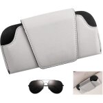 Porte lunettes pour pare soleil voitureetui lunettes pour voiture en cuir pu magntiqueuniversel voiture ...