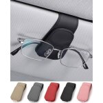Porte lunettes pour voiture cuir clip de support de lunettes de visi�re de voiture pour lunettes de soleil ...