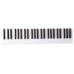 Porte - manteaux - design - cl� de piano - bois et plastique - 40 cm - noir et blanc