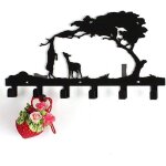 Porte - manteau en fer - support mural robuste avec 6 crochets en mtal - support mural design pour sacs ...