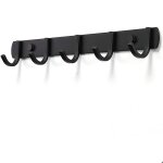 Porte - manteau mural en acier inoxydable design solide patres pour chambre et bureau (5 crochets)