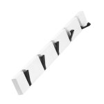 Porte - manteau mural en bois avec 5 crochets pliables pour vestes blanc