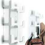 Porte - manteau mural - etterr - vj 1 - métal - blanc - design minimaliste contemporain Porte - manteau mural - etterr - vj 1 - métal - blanc - design minimaliste contemporain