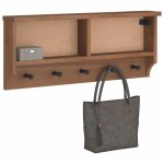 Porte manteau mural sandnes 87x12x35 cm bois massif pin