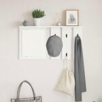 Porte - manteau mural - vidaxl - vidaxl porte - manteau mural - bois ding�nierie - blanc - 85 x 10 x ...