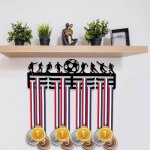 Porte - m�daille de football sport joueur de football m�dailles pr�sentoir support mural cintre d�cor ...