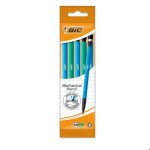 Porte - mines bic avec gomme - plume hb 07 mm - paquet de 5