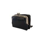 Porte - monnaie compact noir fermeture clair mini portefeuille porte - cartes compartiments rangement ...