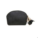 Porte monnaie femme portefeuille avec pendentif pochette petit boursecartes en pu cuir zc43 noir