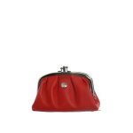Porte - monnaie hexagona en cuir ref 32009 rouge 14 * 9 * 4