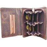 Porte monnaie trieur + compartiment billets - 8 compartiments s�par�s - porte monnaie euro brun vintage ...