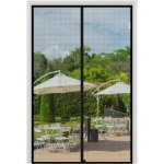 Porte moustiquaire magntique 120x220 cm - noir - pour baie vitre / portes / fentres - toile polyester ...