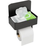 Porte - papier hyginique en acier inoxydable 304 avec tagre ? distributeur de lingettes jetables rangement ...
