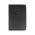 Porte - papiers voiture 2 volets color pop ? carte grise permis mmo vhicule ? pvc noir coutures & coins ...