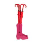 Porte - parapluie - balvi - country boots - m�tal - rose - cylindrique