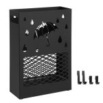 Porte - parapluies en mtal avec rceptacle deau amovible 4 crochets motifs ajours pour entre bureau ...