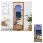 Porte photo stickers porte vue sur la mer poster porte trompe loeil effect 3d paysage de la gr�ce autocollant ...