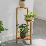 Porte plante en bambou - etagre plantes  3 niveaux - escalier plantes sur pieds intrieur 32 x 27. ...