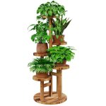 Porte plante - bamworld - 5 niveaux - escalier d�coratif pour fleurs - convient � la chambre � coucher ...