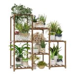 Support plante - bamworld - bois porte plante - �tag�re plante pour fen�tre jardin balcon patio salon ...