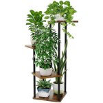 Support plantes - bamworld - �tag�re � plantes � 4 niveaux - convient pour salon chambre balcon etc - ...