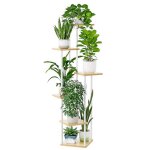 Porte plante - bamworld - �tag�re porte - plante multifonction � 6 niveaux - convient � la chambre � ...