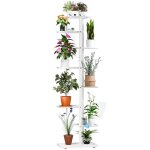 Porte plante en fer etag�re de fleur 8 niveaux pr�sentoire de jardin blanc