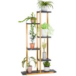 Porte plante fer forg� �tag�re plante avec 6 tablettes support pot de fleurs pour balcon jardin terrasse ...