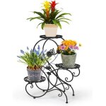 Porte plante hlc?mtal support plantes interieur?s forme ?3 couches etagere plante?pour balcon salon?noir ...