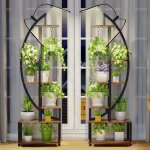 Porte plante int�rieur - support pour plantes en 6 niveaux - fer forg� �tag�re plantes en m�tal pour ...