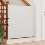 Porte r�tractable pour animaux de compagnie blanc 825x125 cm