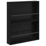 Porte - revues mural en bois ding�nierie - vidaxl - ch�ne noir - 60x12x70 cm - 45 kg - �tag�re moderne ...