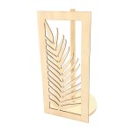 Porte rouleau essuie - tout en bois déco feuillage 30 cm Porte rouleau essuie - tout en bois déco feuillage 30 cm