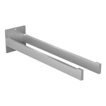 Porte - serviettes mural en acier inox - bross - 40 cm - adhsif - sans perage - double barre