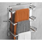 Porte - serviettes porte - serviettes mural en acier inoxydable 304 � plusieurs niveaux - 40 cm - fixation ...