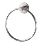Porte serviette murale - anneau rond - design moderne - gain de place - acier inoxydable 304