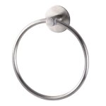 Porte serviette murale - jormftte - anneau rond - design contemporain - gain de place - finition mate ...