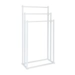 Porte - serviettes relaxdays h x l x p : 86 x 44 x 21 cm m�tal 3 barres salle de bains porte - serviettes ...