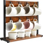 Porte - tasses avec 16 crochets - �tag�re rangement cuisine coin caf� - organisateur de tasses et mugs ...