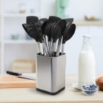 Porte - ustensiles de cuisine porte - ustensiles de cuisine en acier inoxydable avec gouttoir organisateur ...
