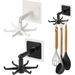 Porte ustensiles cuisine sans percage rotatif  360  organisateur de cuillre spatule sous armoire support ...