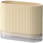 Porte ustensiles en plastique beige gouttoir  couverts de cuisine porte - ustensiles de cuisine porte ...