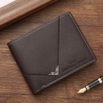 Portefeuille en cuir avec fermeture clair pour homme porte - cartes mince portefeuille multi - cartes ...