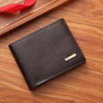 Portefeuille en cuir avec fermeture clair pour homme porte - cartes mince portefeuille multi - cartes ...