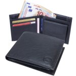 Portefeuille - cuir - homme - 3 volets - noir - souple - 12 cm x 10. 5 cm