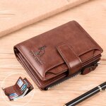 Portefeuille en cuir pour hommes porte - cartes court de luxe rfid porte - monnaie  fermeture clair ...